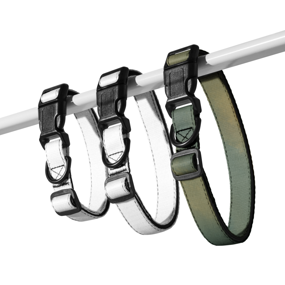 Sebastian & Clementine Brushed Green Premium Adjustable Pet Collar
