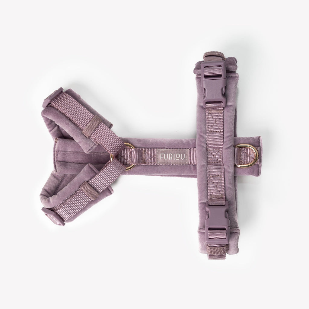 FurLou Lilac Velvet Dog Harness