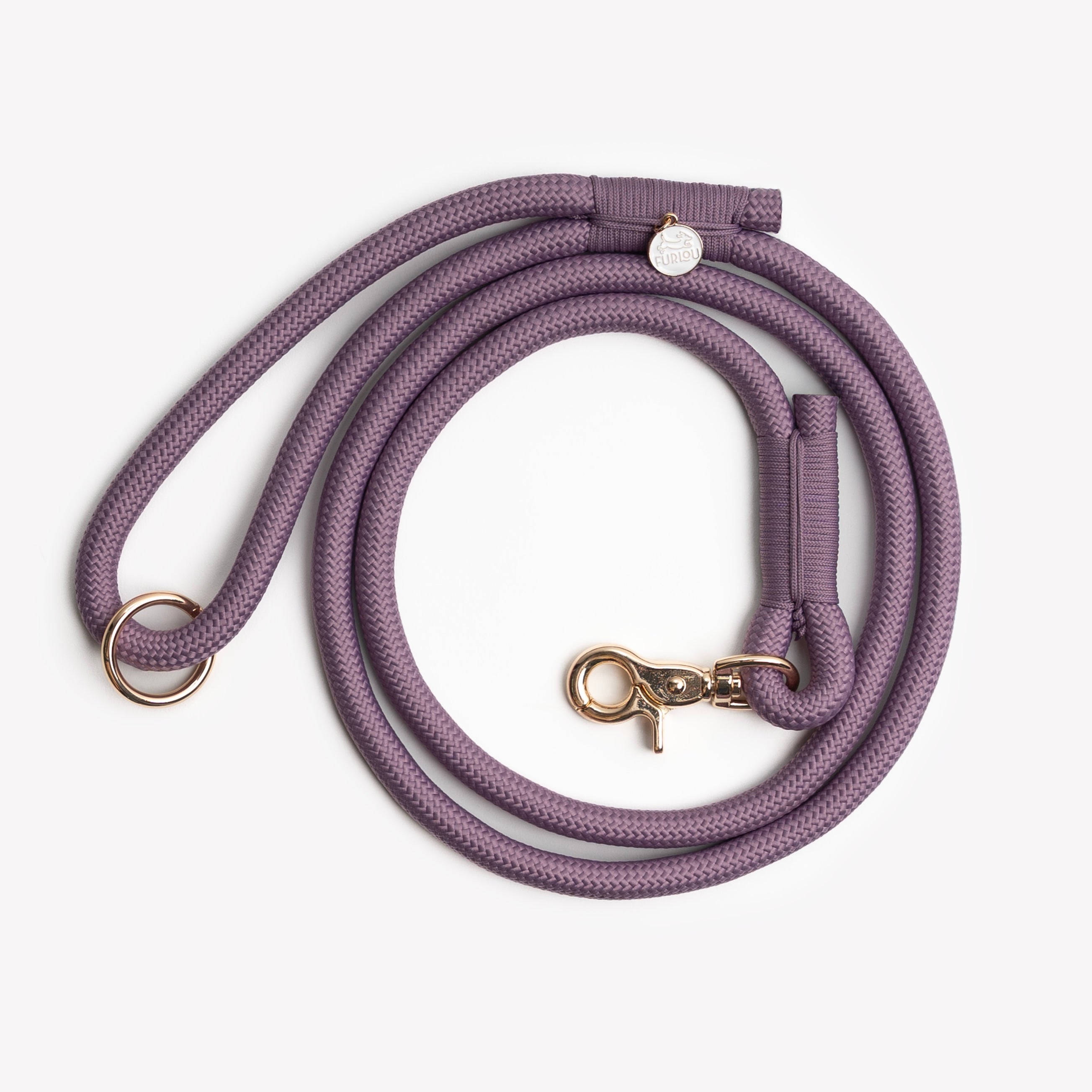 FurLou Lilac Braided Rope Leash