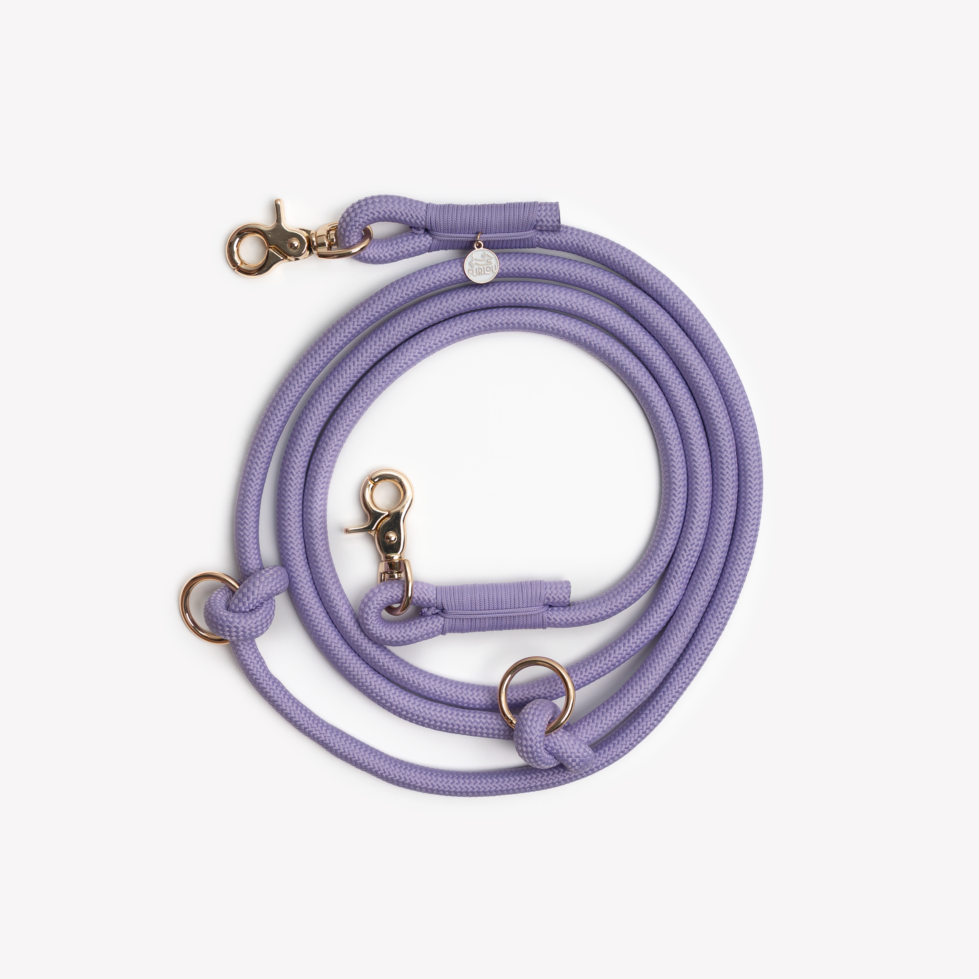 FurLou Lavender Hands Free Braided Rope Leash