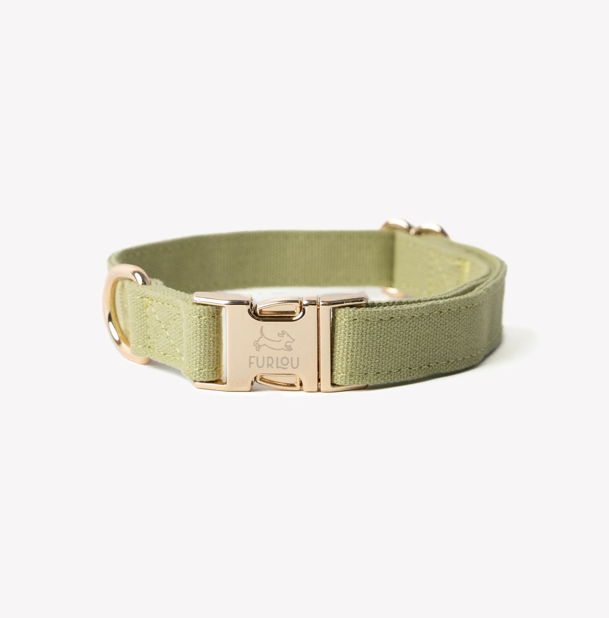 FurLou Green Canvas Dog Collar
