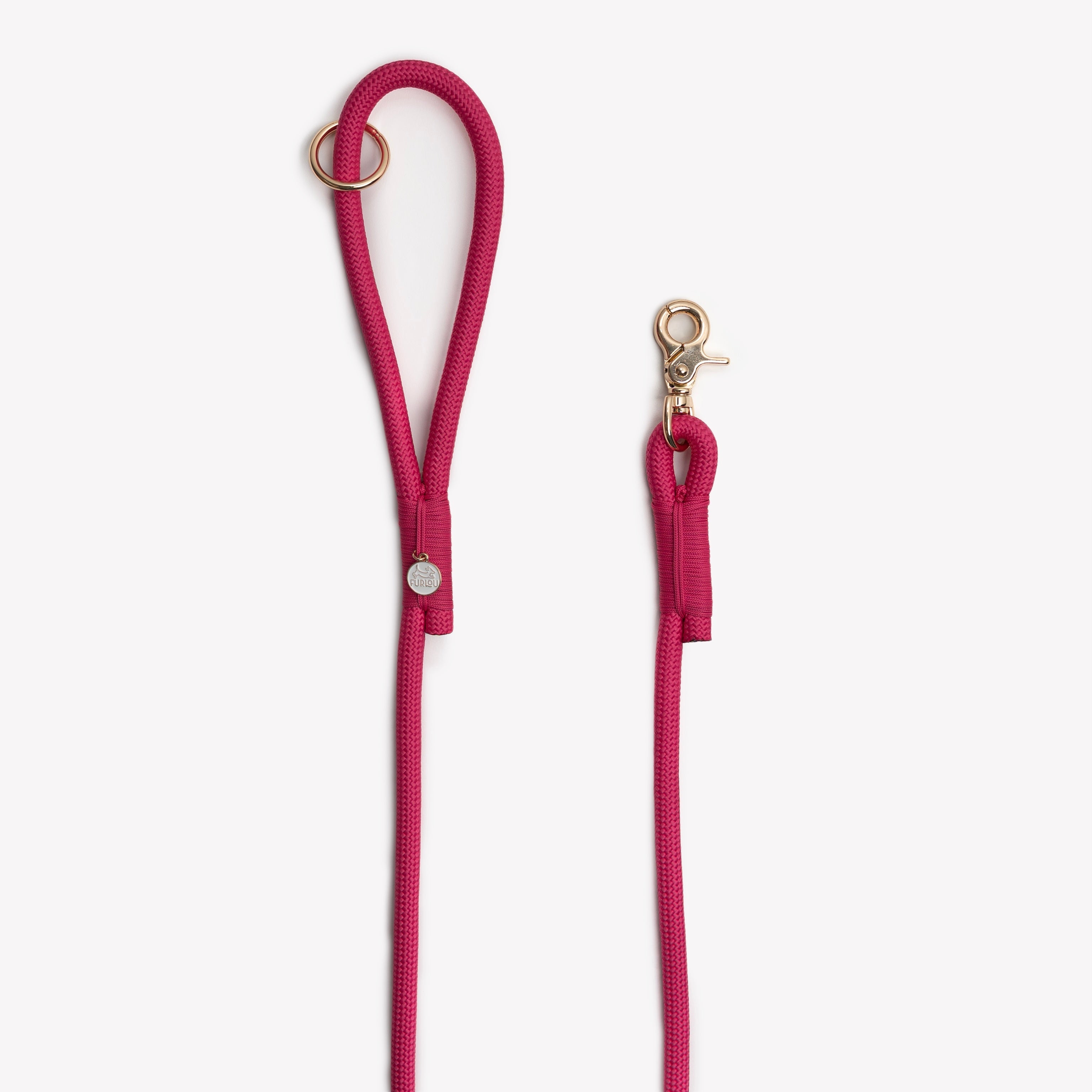 FurLou Magenta Braided Rope Leash