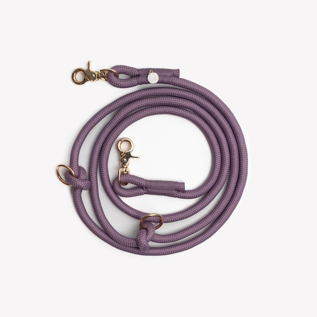 FurLou Lilac Hands Free Braided Rope Leash