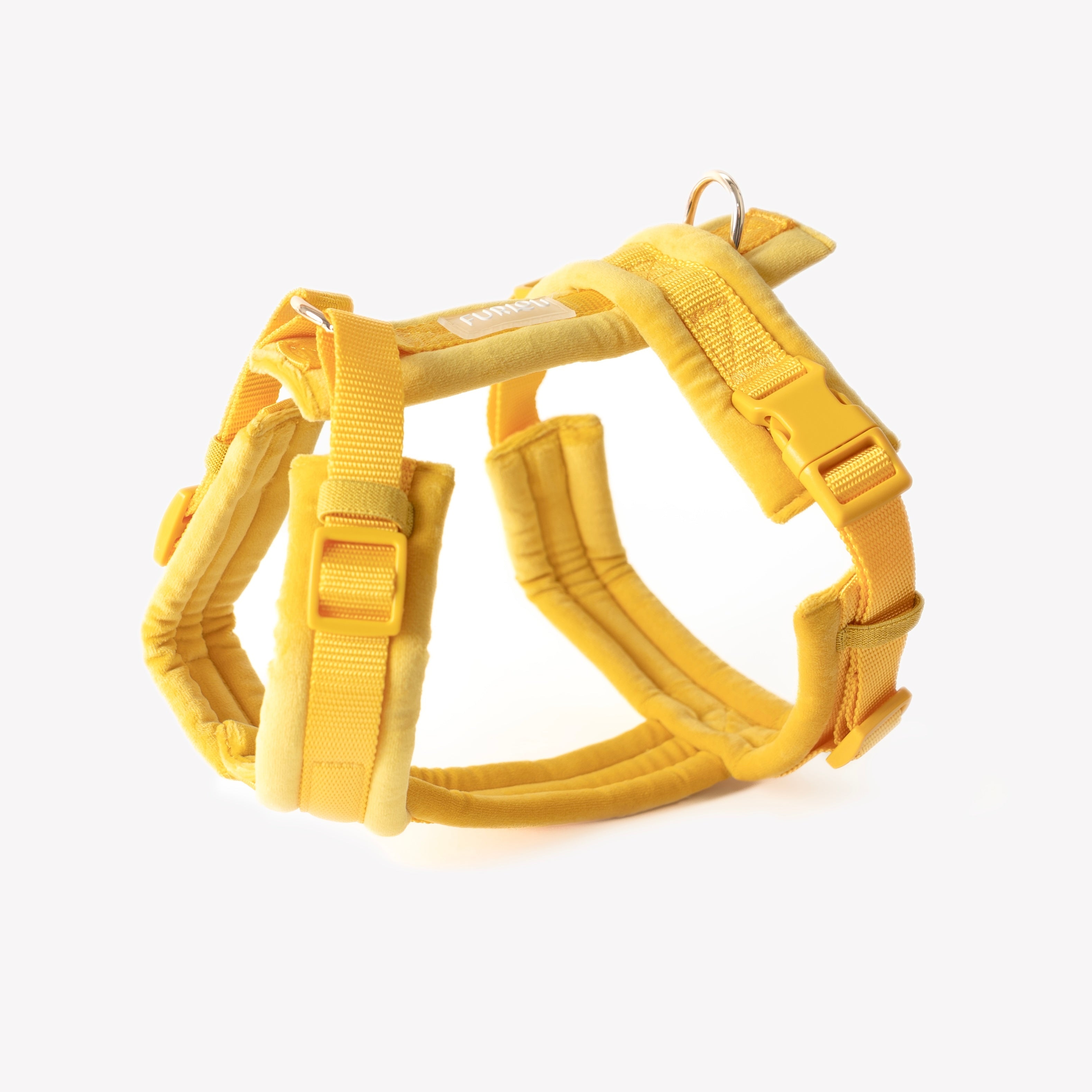 FurLou Yellow Velvet Dog Harness