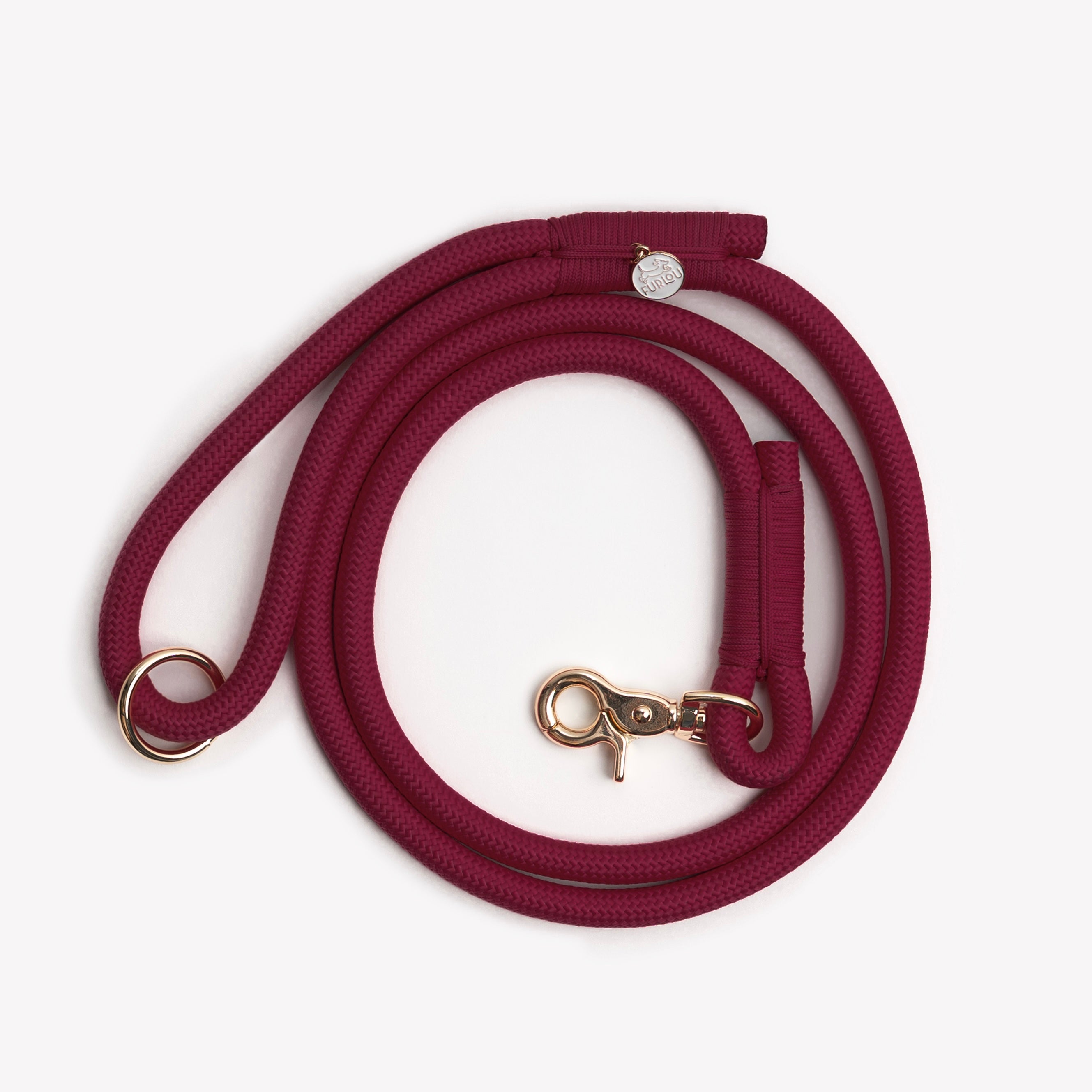 FurLou Bordeaux Braided Rope Leash
