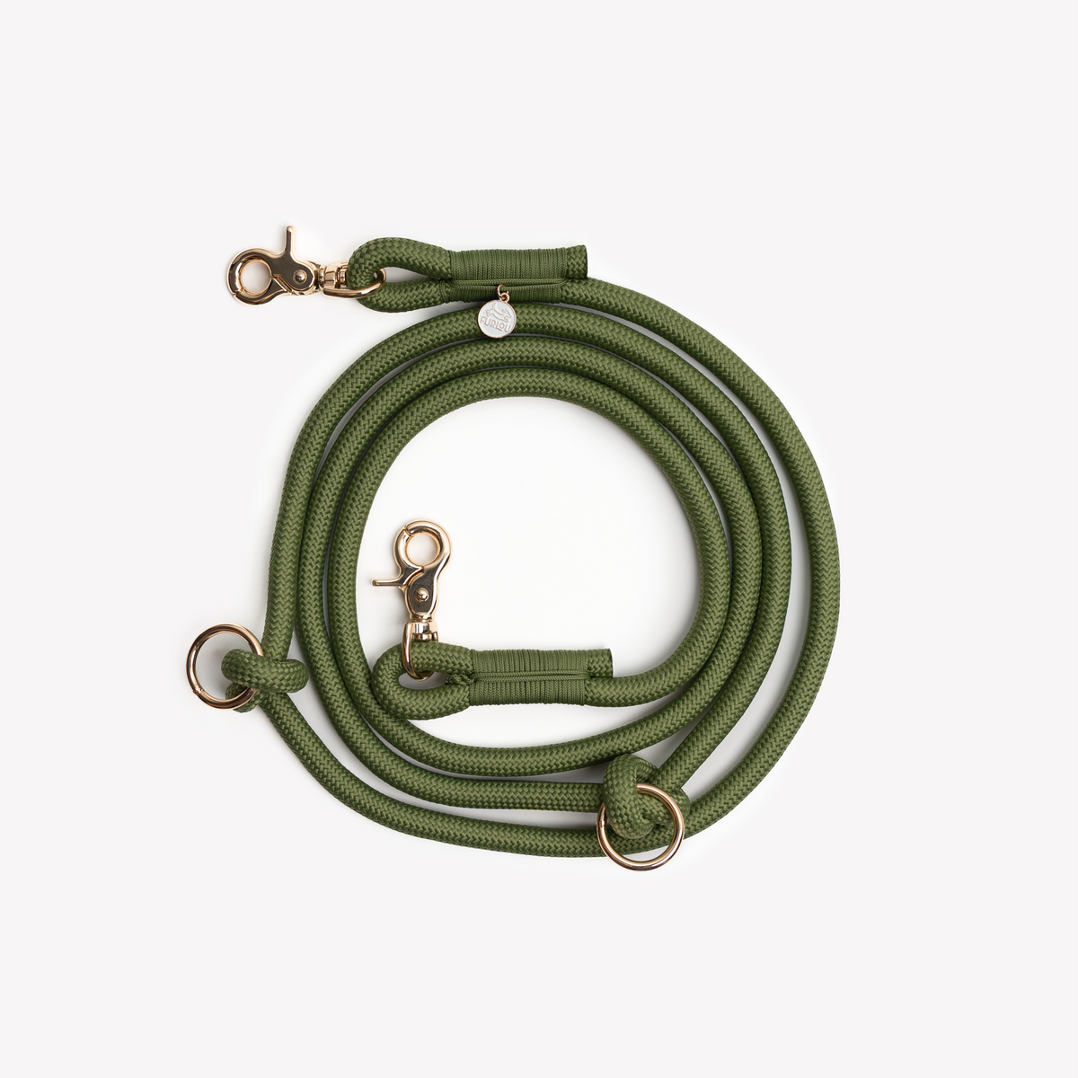 FurLou Green Hands Free Braided Rope Leash