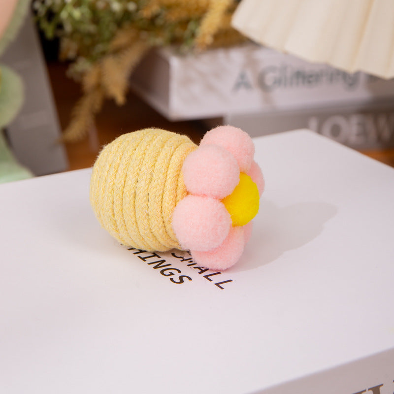 Cat Flower Cotton Rope For Teeth And Claw Grinding