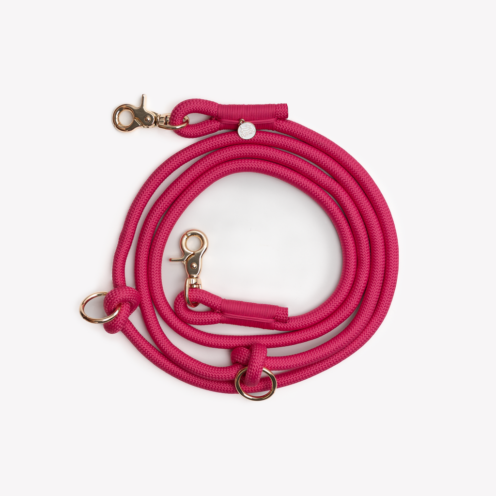 FurLou Magenta Hands Free Braided Rope Leash