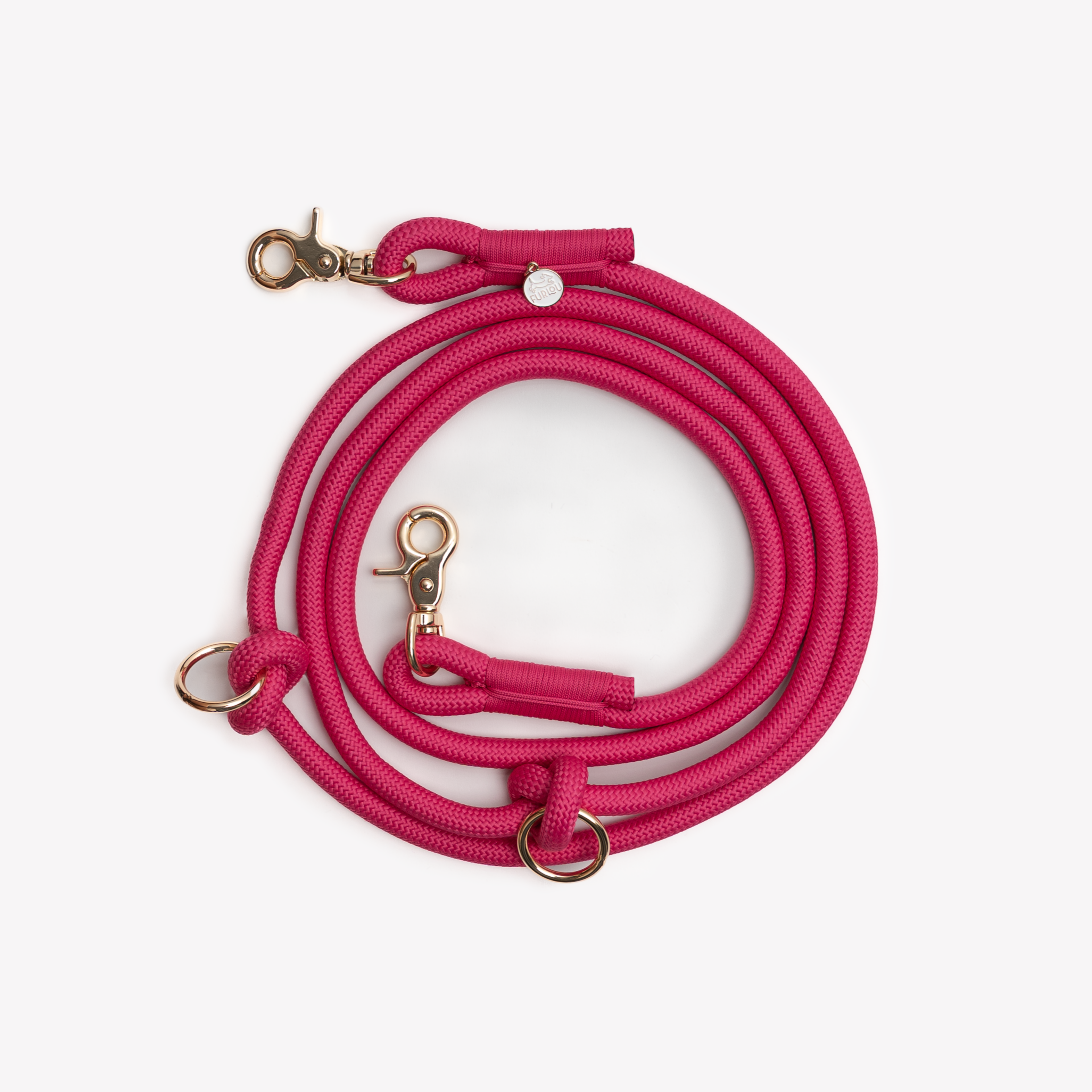 FurLou Magenta Hands Free Braided Rope Leash