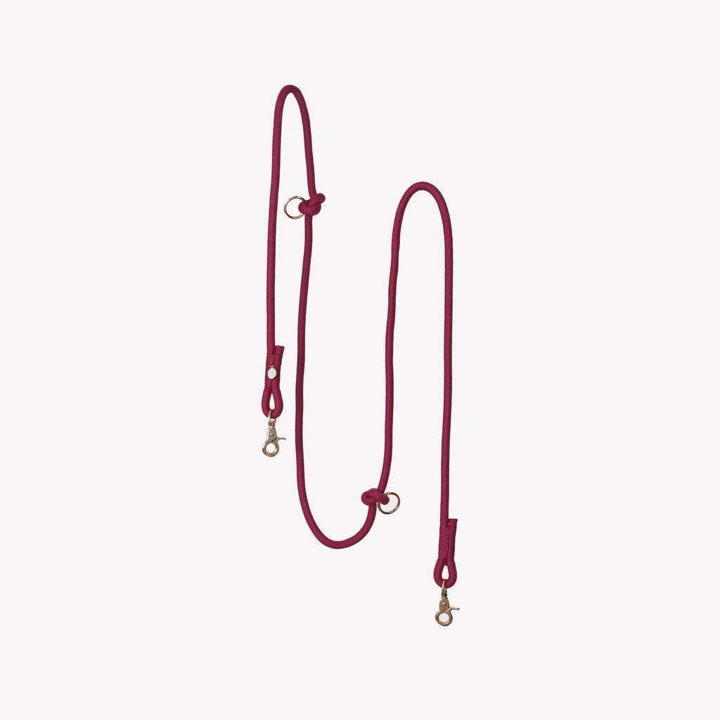 FurLou Bordeaux Hands Free Braided Rope Leash