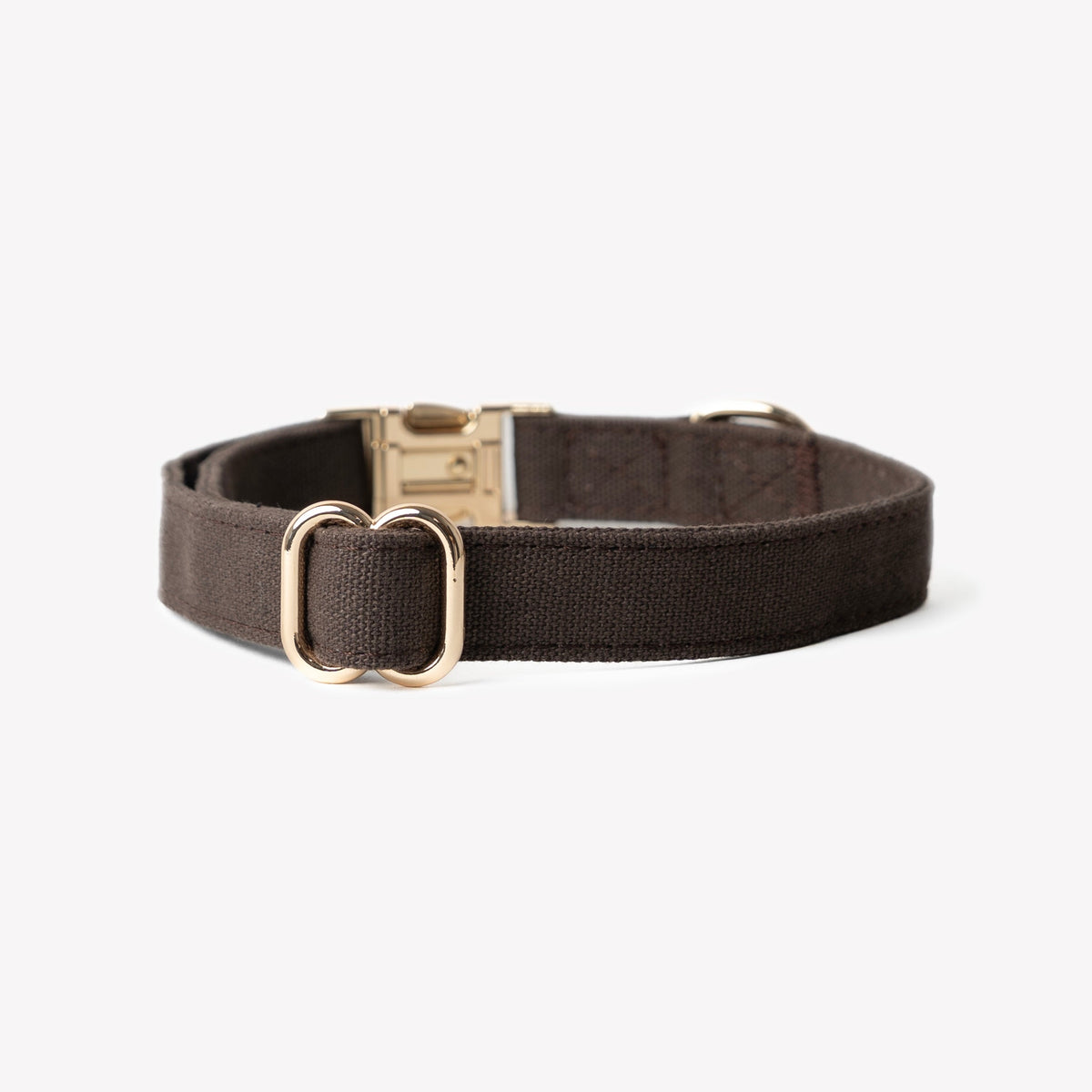 FurLou Brown Canvas Dog Collar