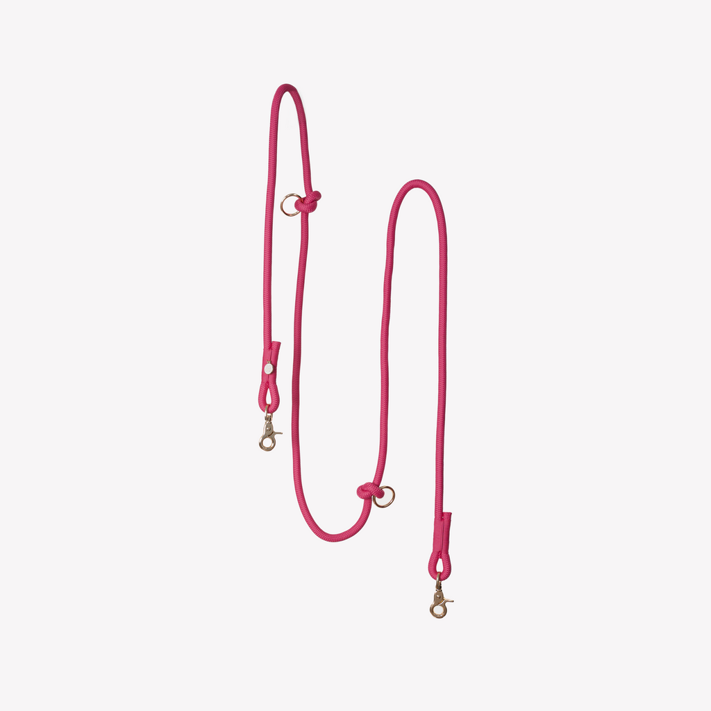 FurLou Magenta Hands Free Braided Rope Leash