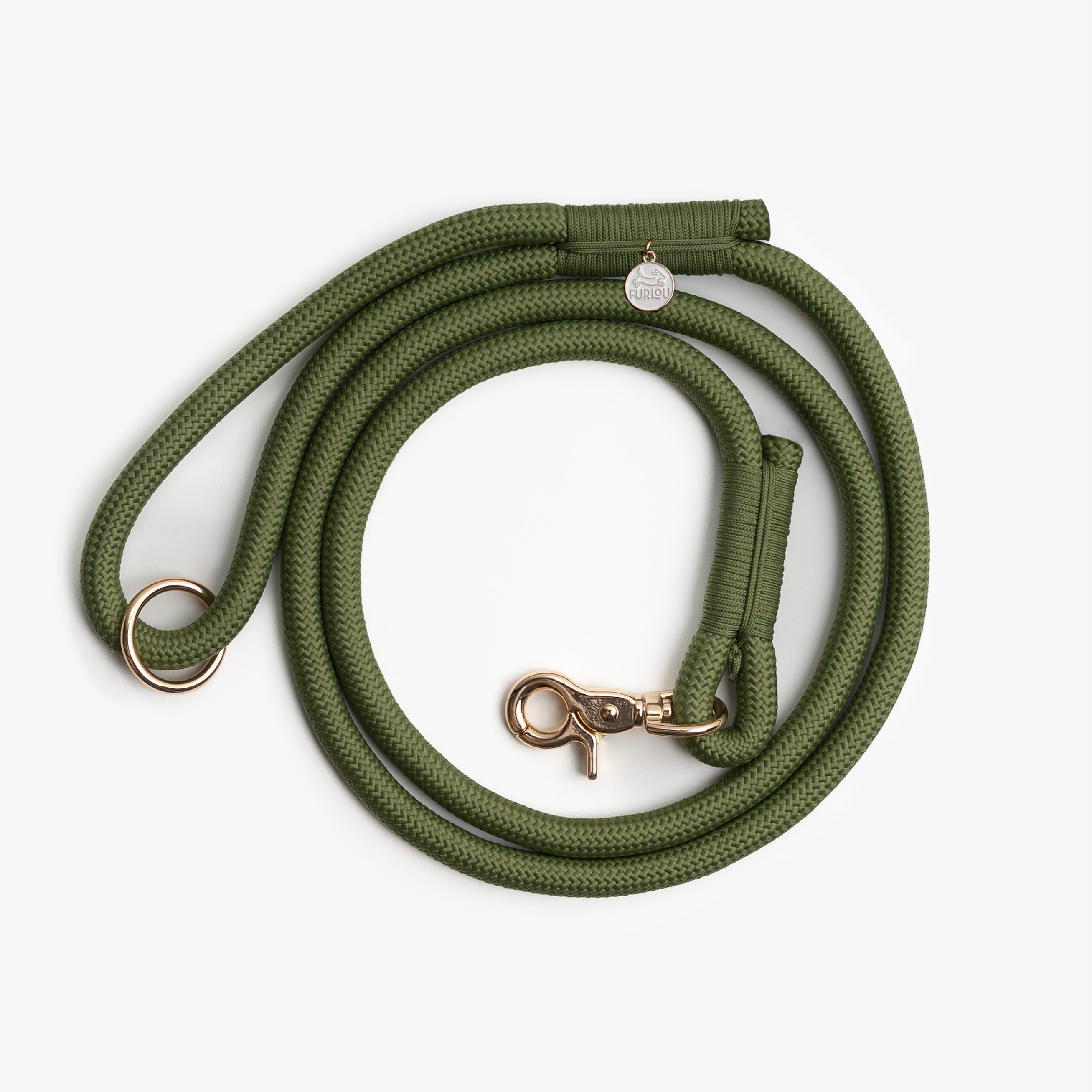 FurLou Green Braided Rope Leash