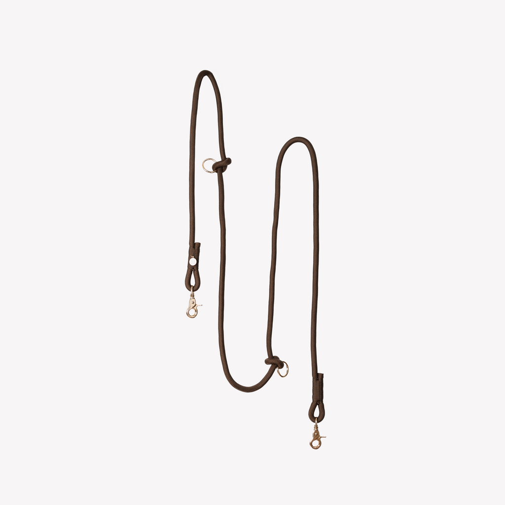 FurLou Brown Hands Free Braided Rope Leash