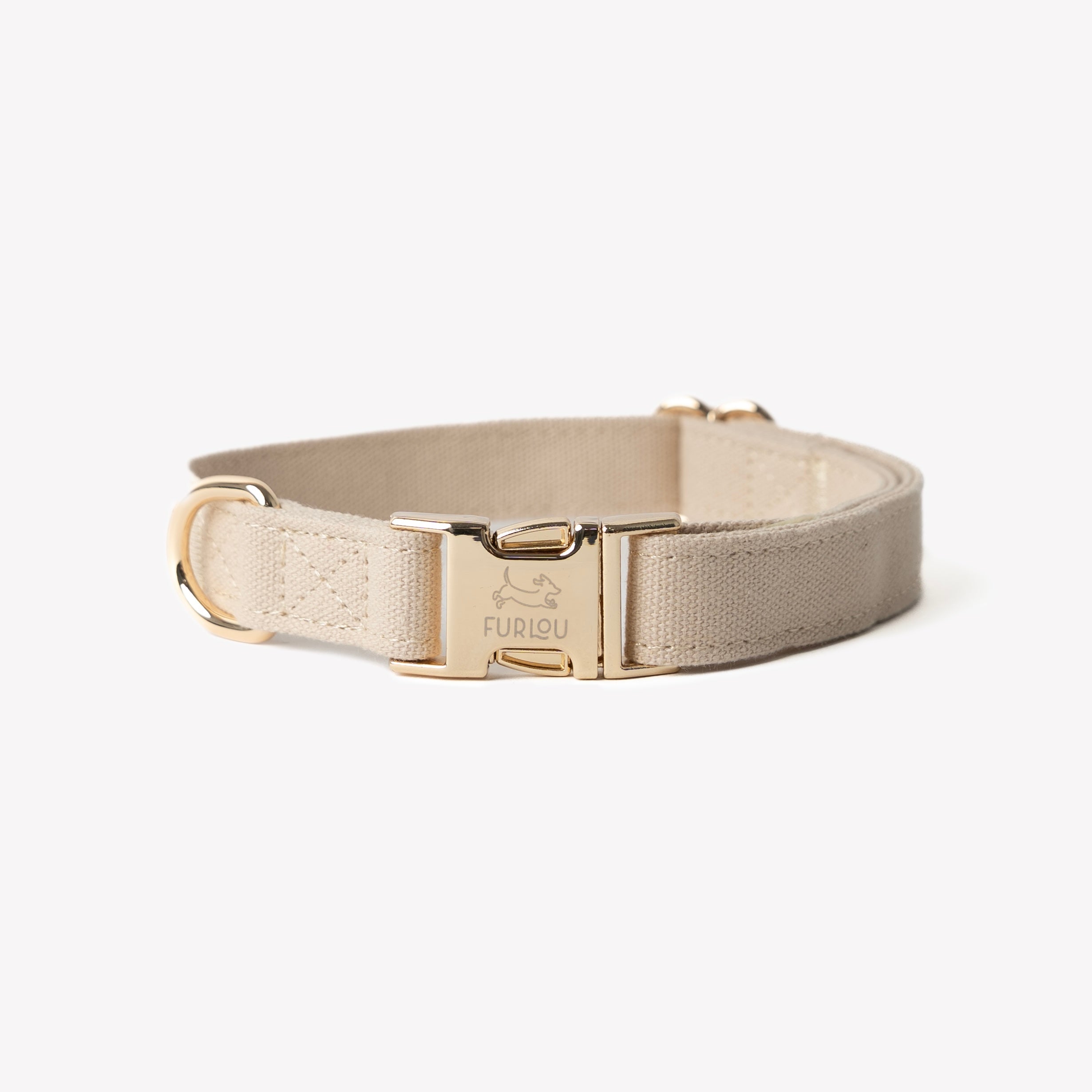 FurLou Tan Canvas Dog Collar