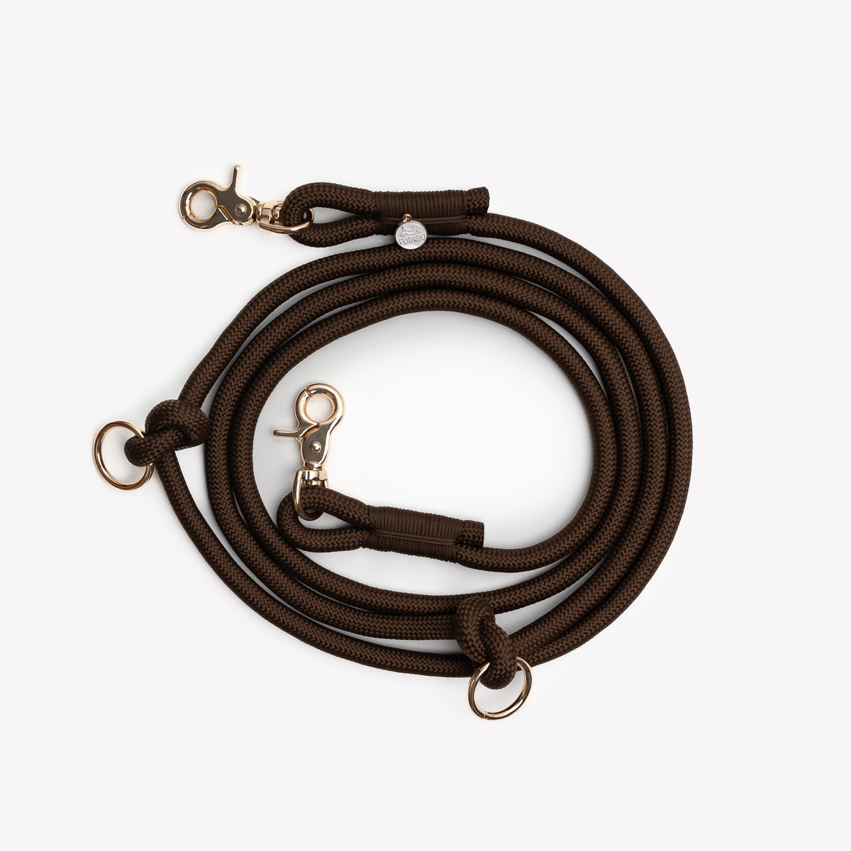 FurLou Brown Hands Free Braided Rope Leash