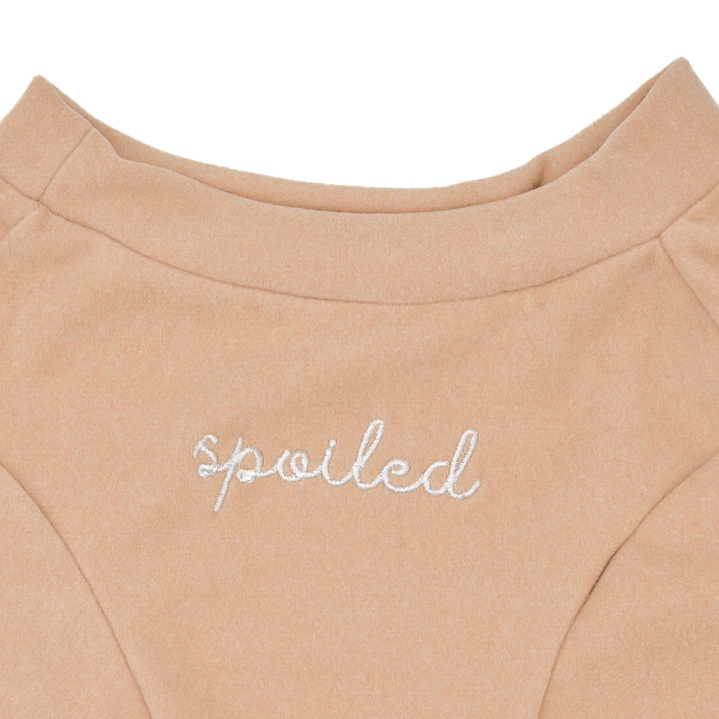 Fur Elise Mock Neck Shirt - Latte