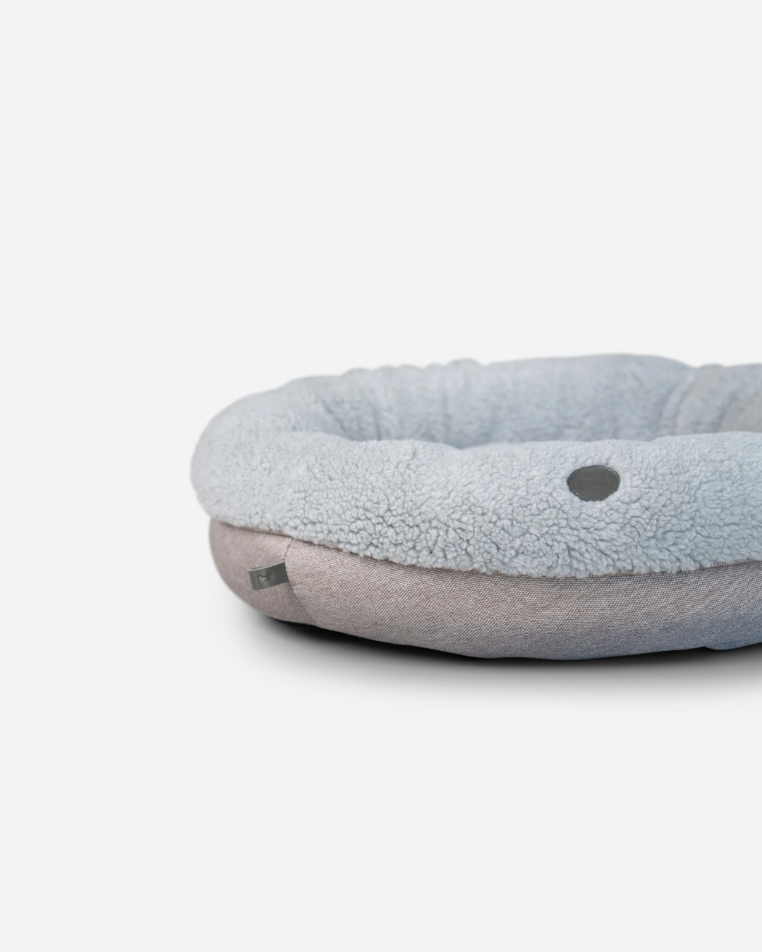 Chester & Lee | Furry Gray Donut Dog Bed