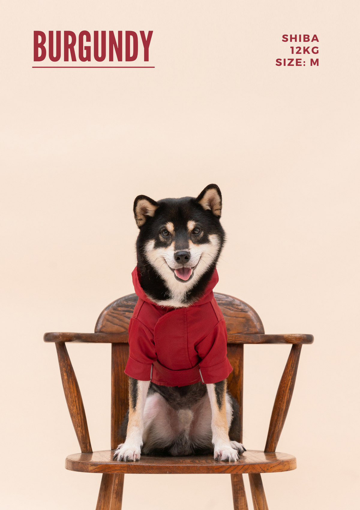 Pehom | Tribeca Adjustable Velcro Raincoat -  Burgundy