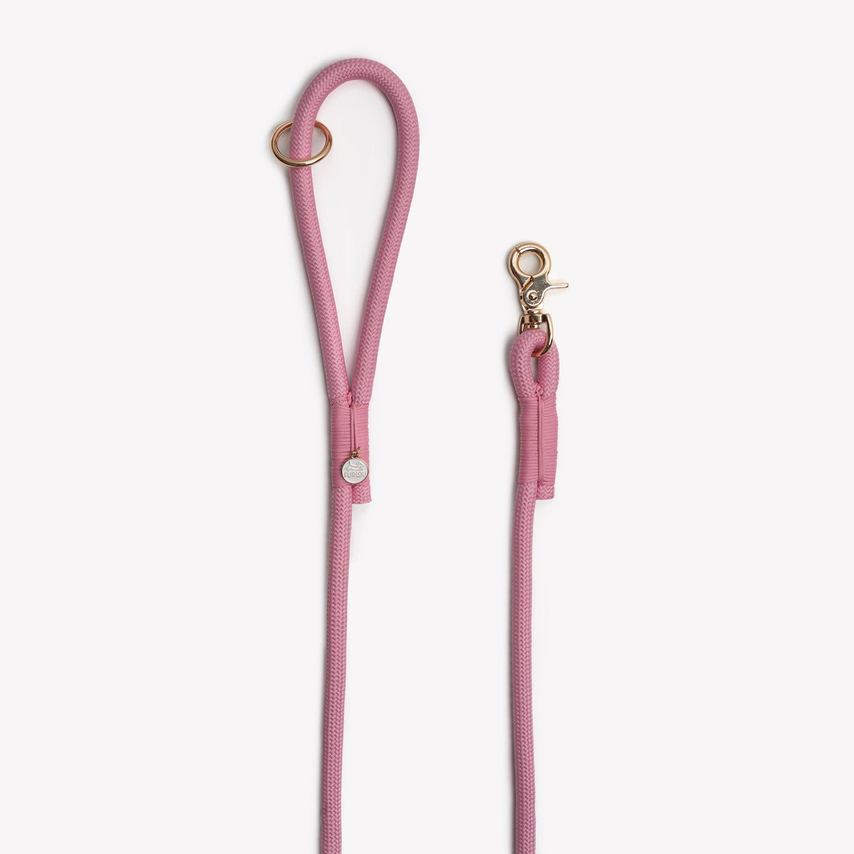 FurLou Pink Braided Rope Leash