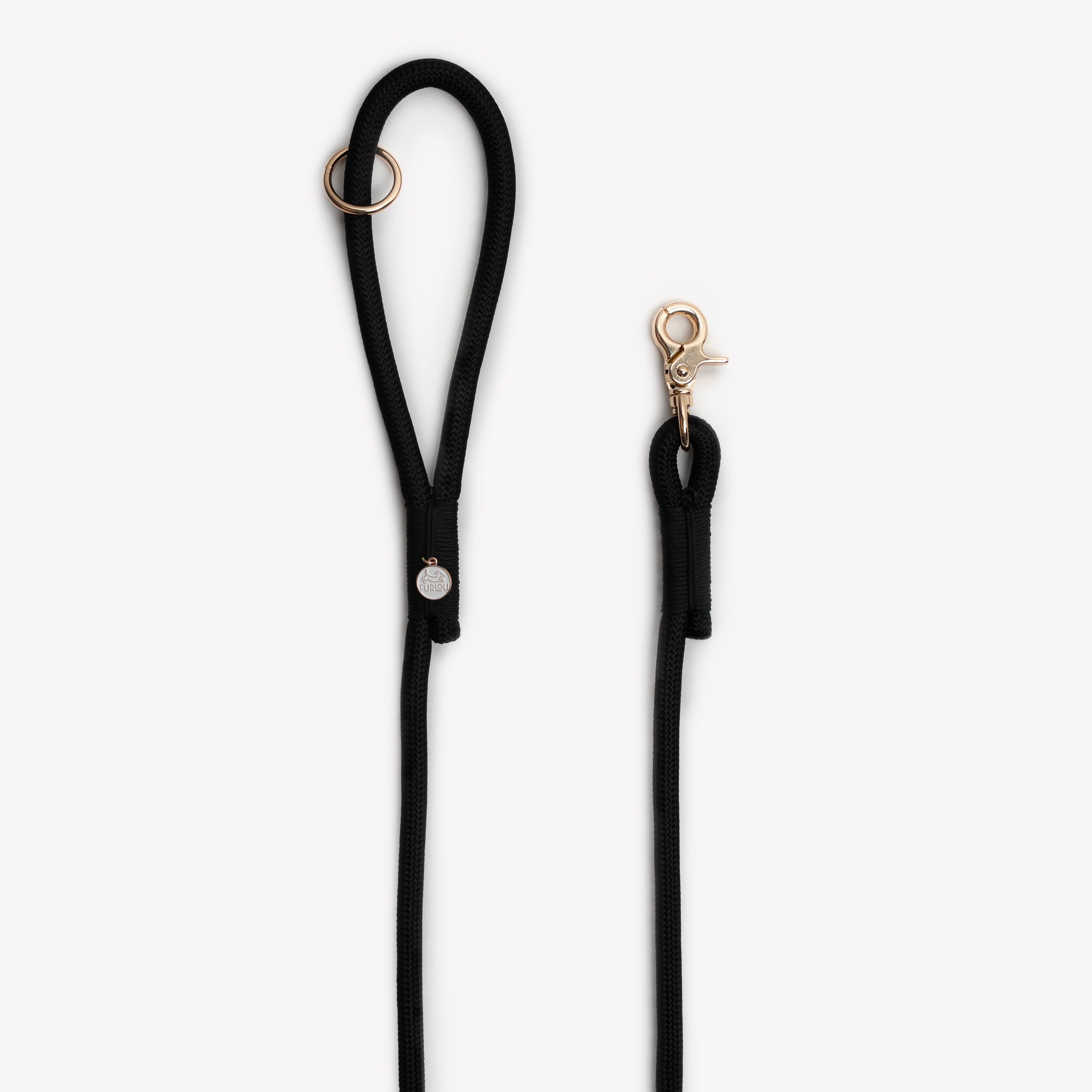 FurLou Black Braided Rope Leash