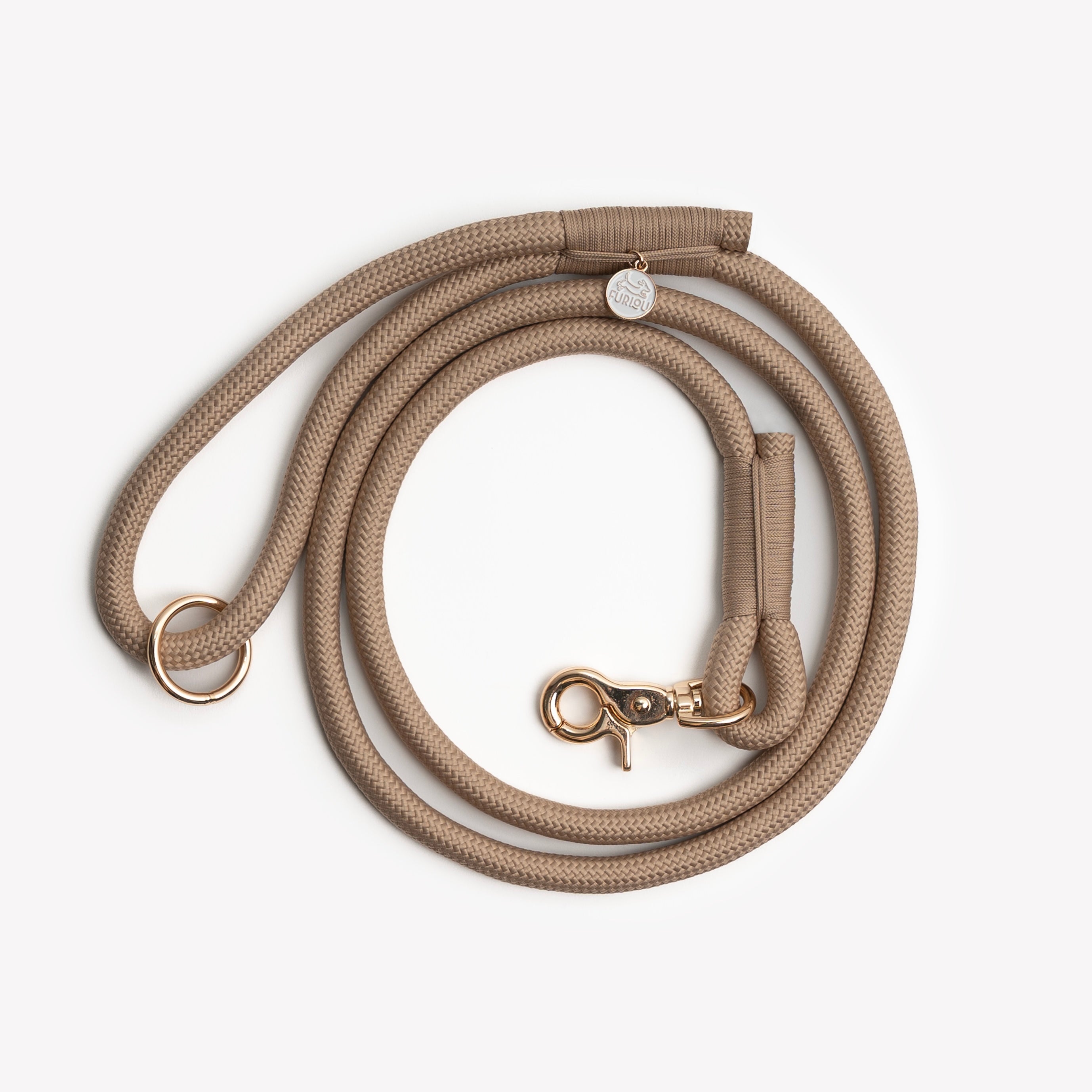 FurLou Sand Braided Rope Leash