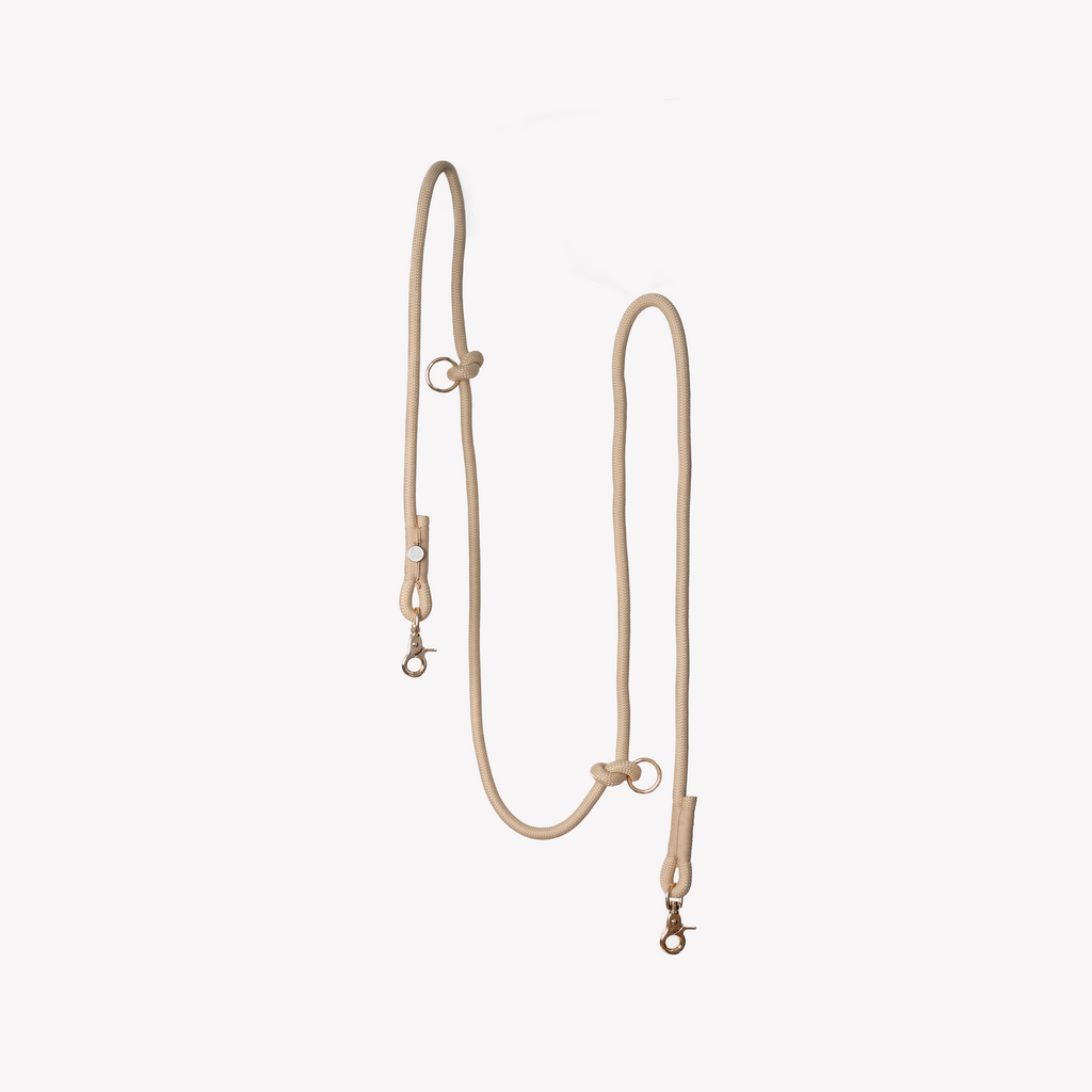 FurLou Tan Hands Free Braided Rope Leash