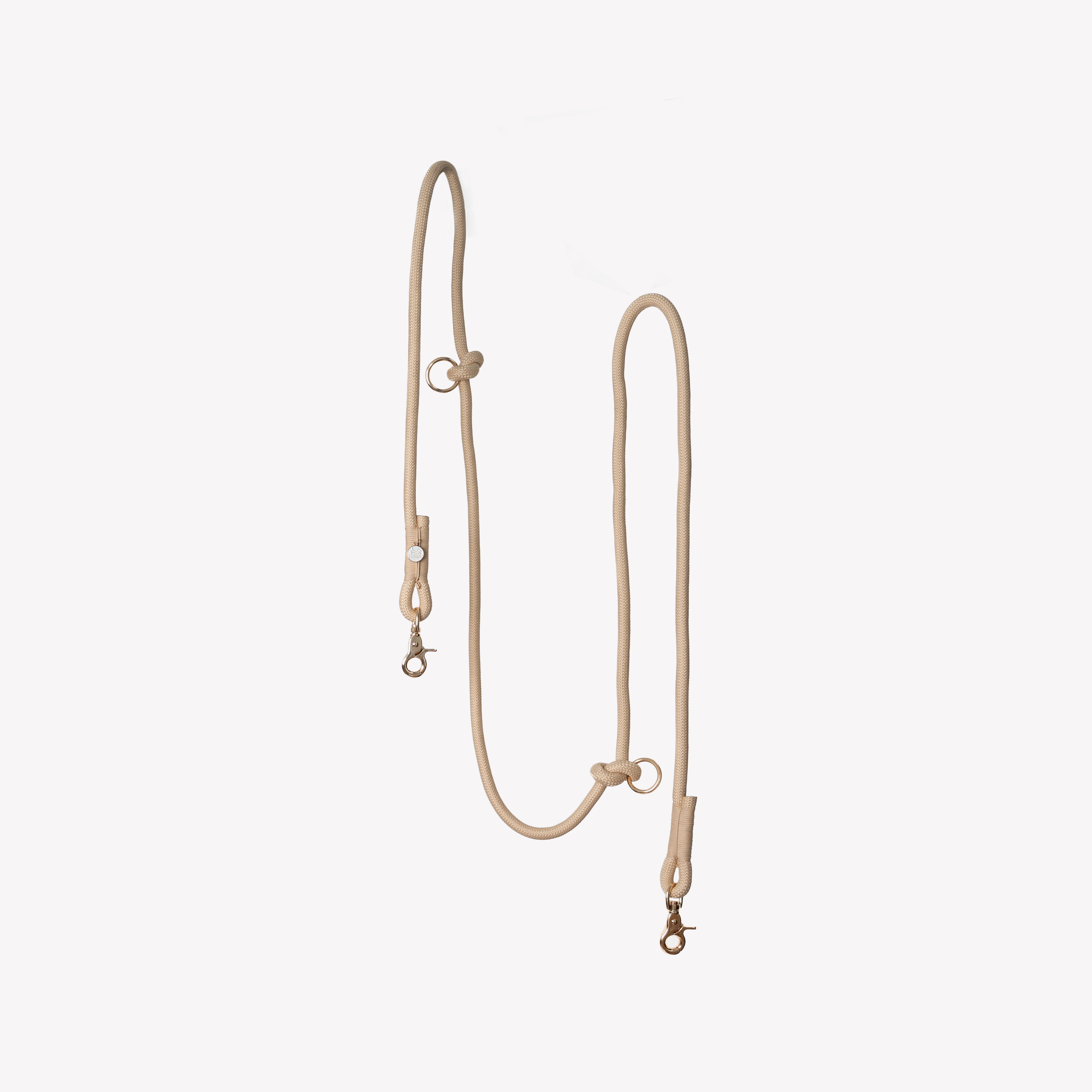 FurLou Tan Hands Free Braided Rope Leash