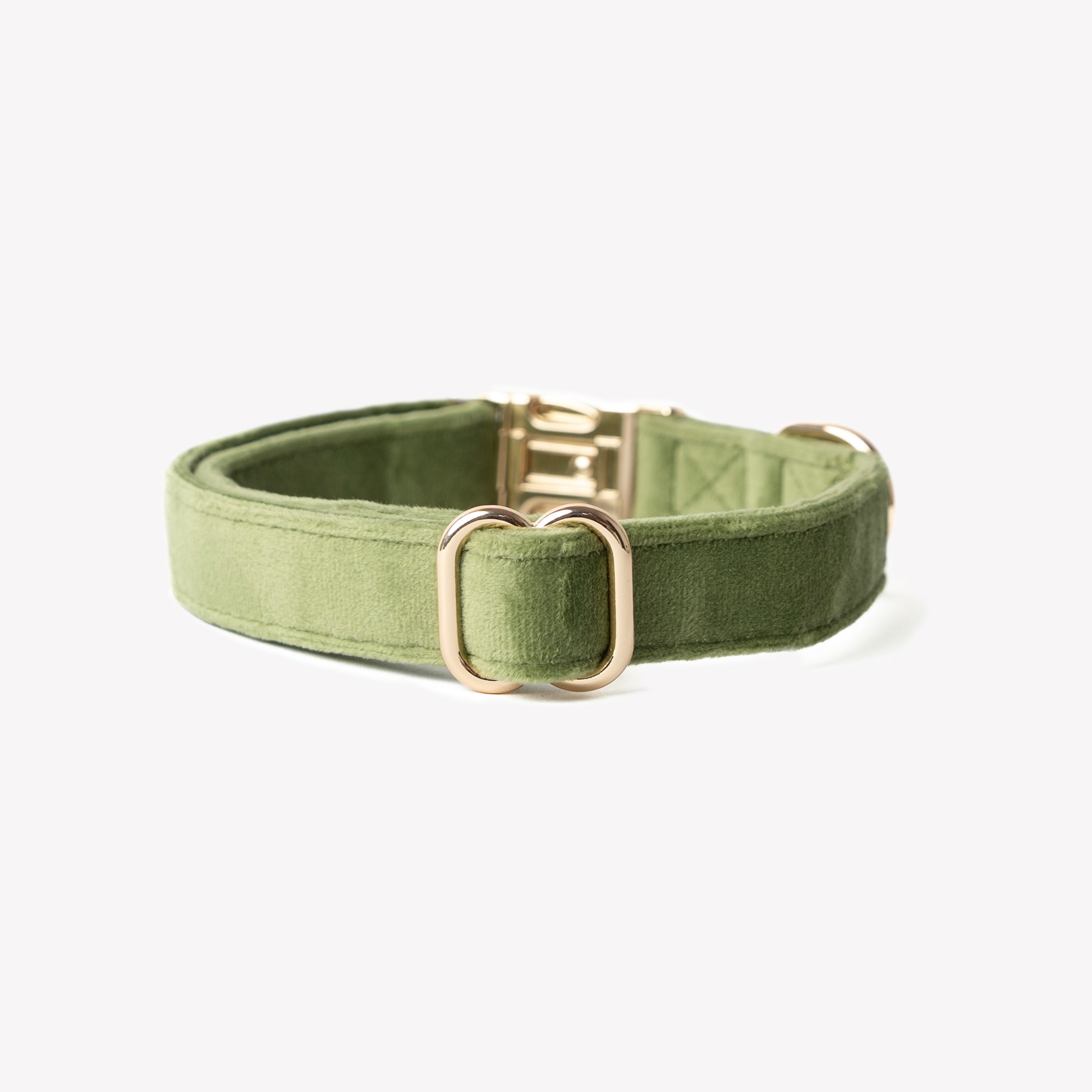FurLou Green Velvet Dog Collar