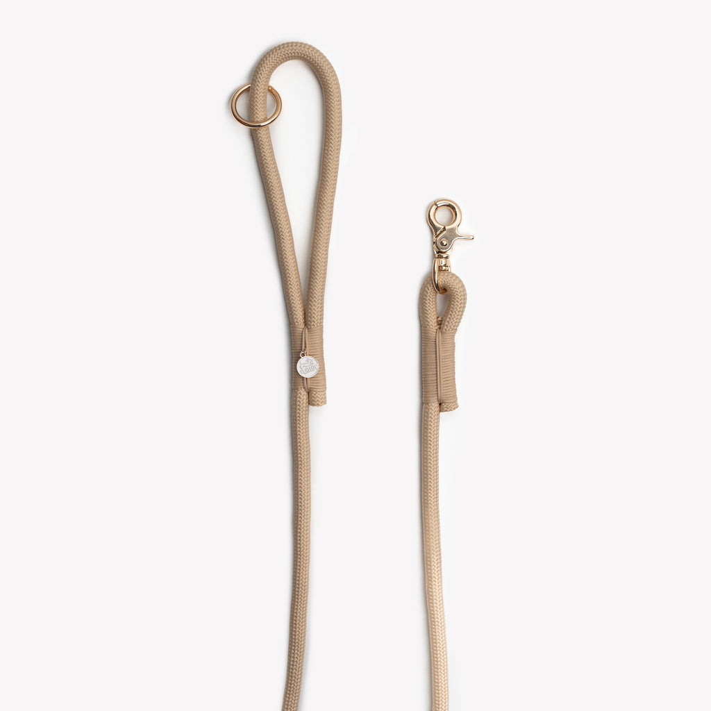 FurLou Tan Braided Rope Leash