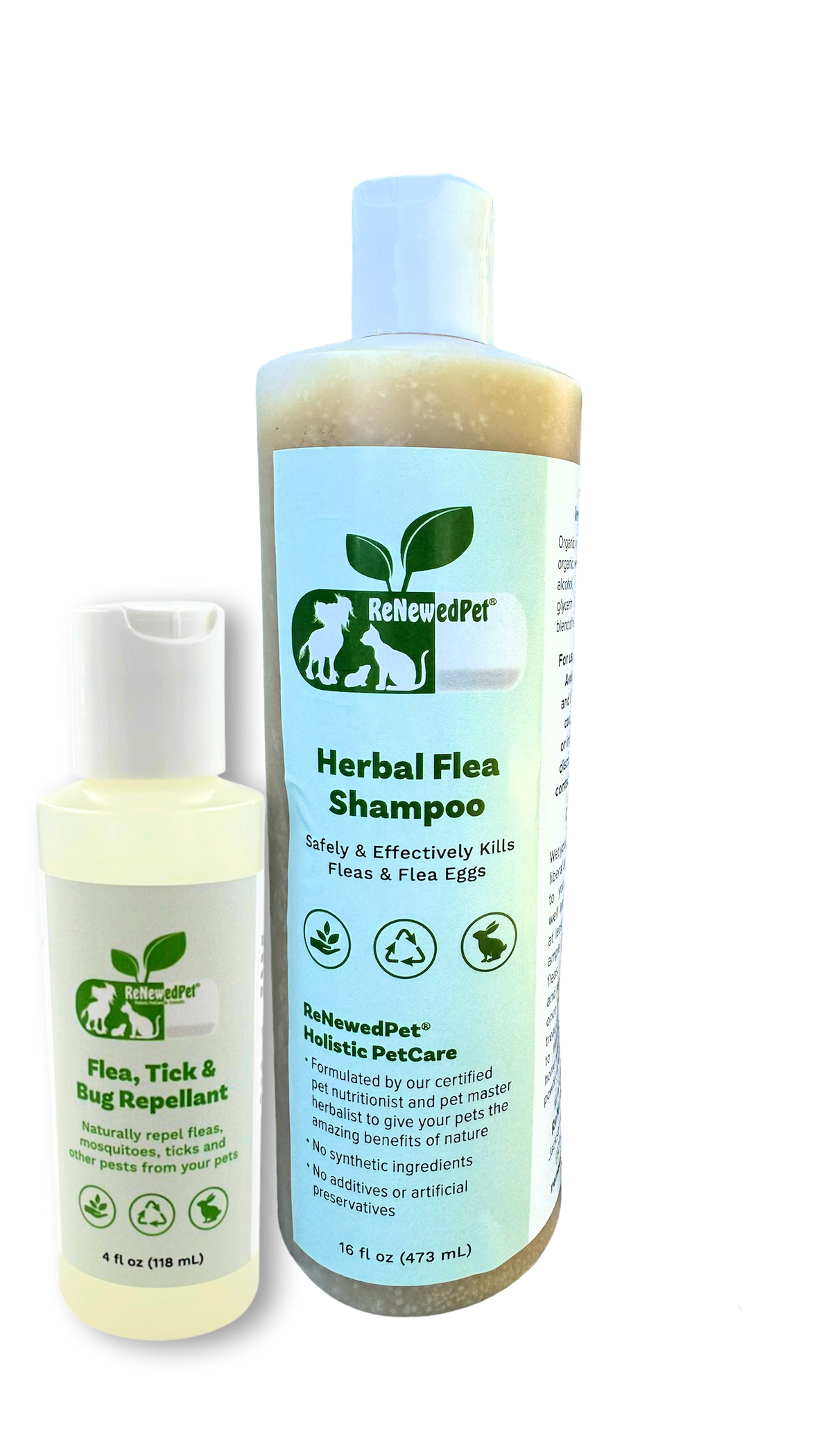 ReNewedPet® FLEA-X KIT: Flea Shampoo, Flea Tick Bug Repellent