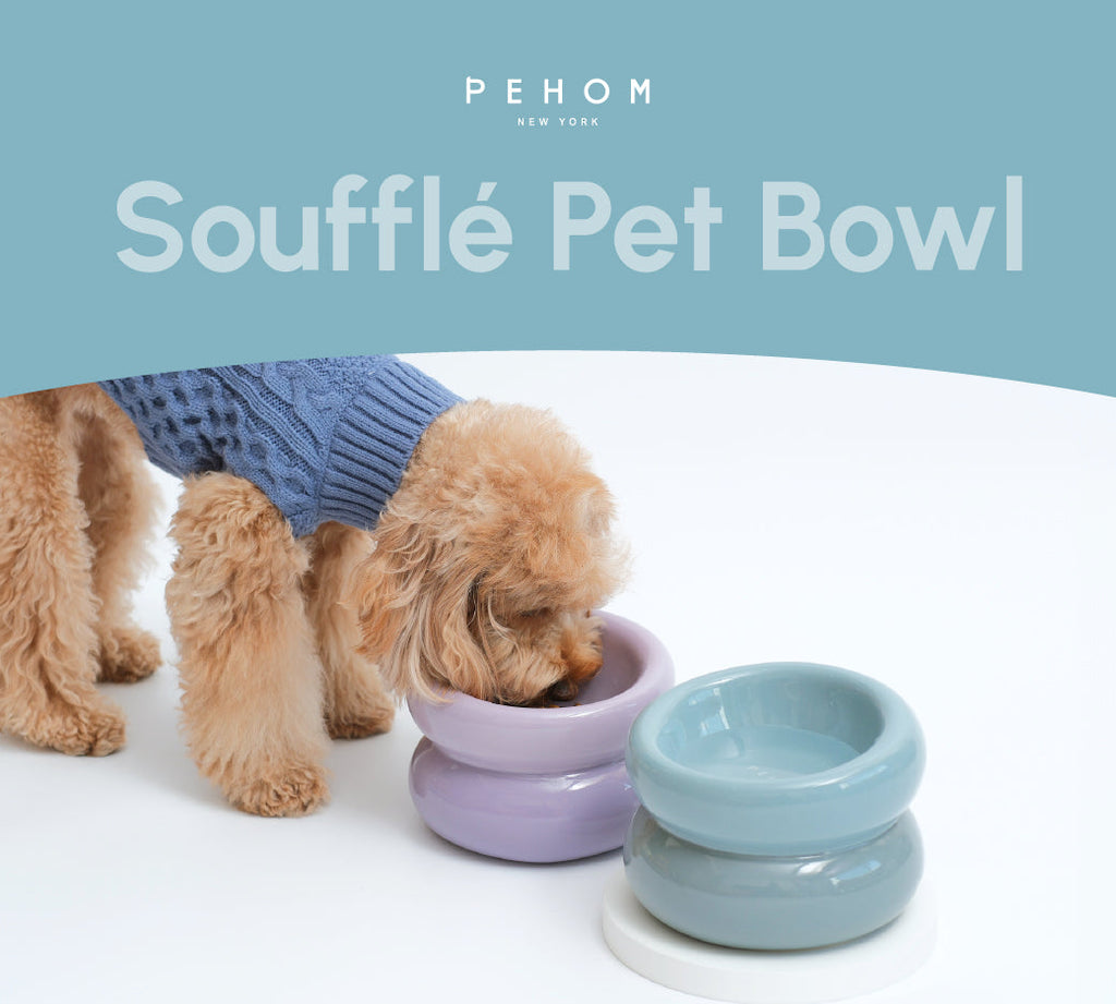 Pehom | Soufflé Pet Bowl - Frozen Blue