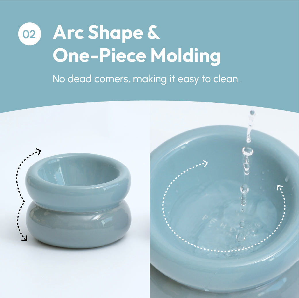 Pehom | Soufflé Pet Bowl - Frozen Blue