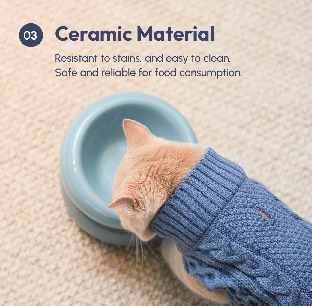 Pehom | Soufflé Pet Bowl - Frozen Blue