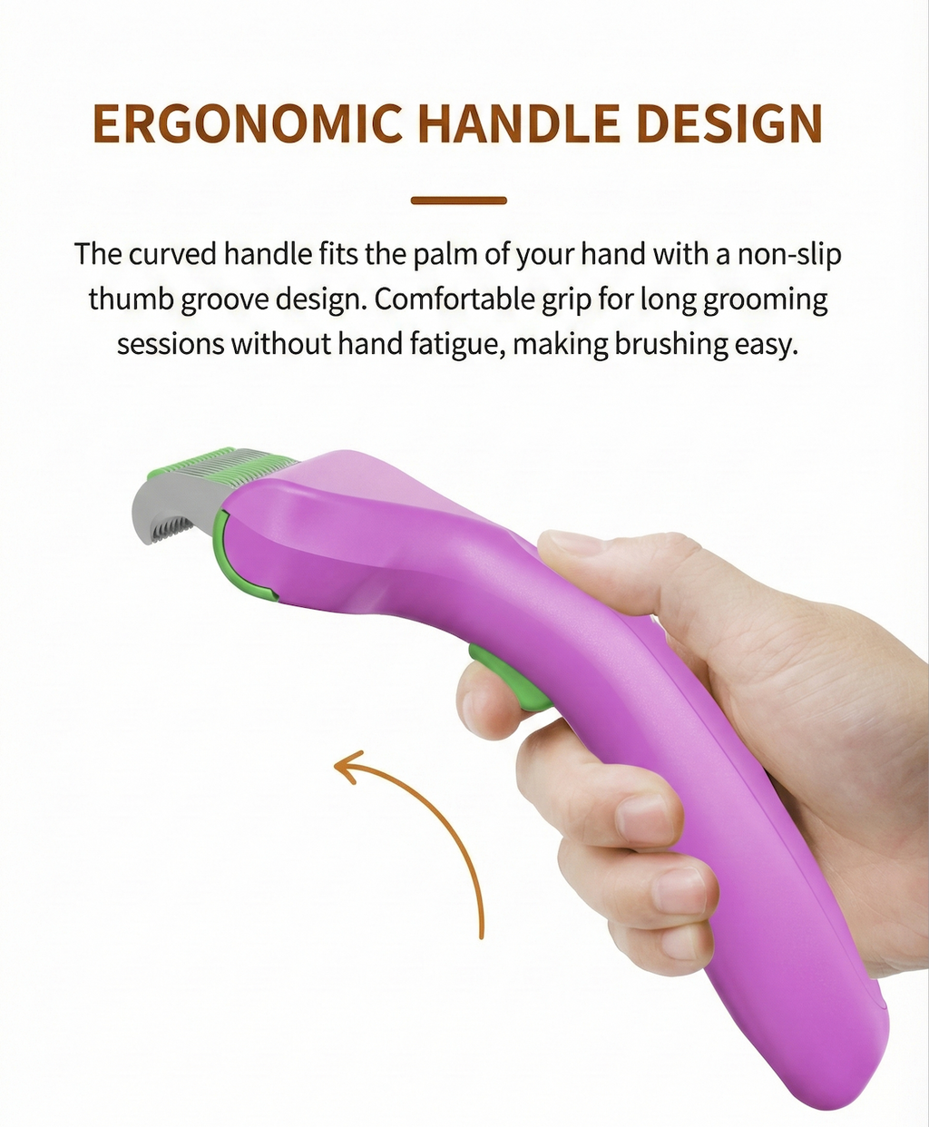 Dr. Milou® | CalmCare Dematting Rake with One-Click Fur Release