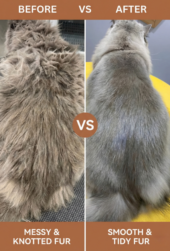 Dr. Milou® | CalmCare Dematting Rake with One-Click Fur Release