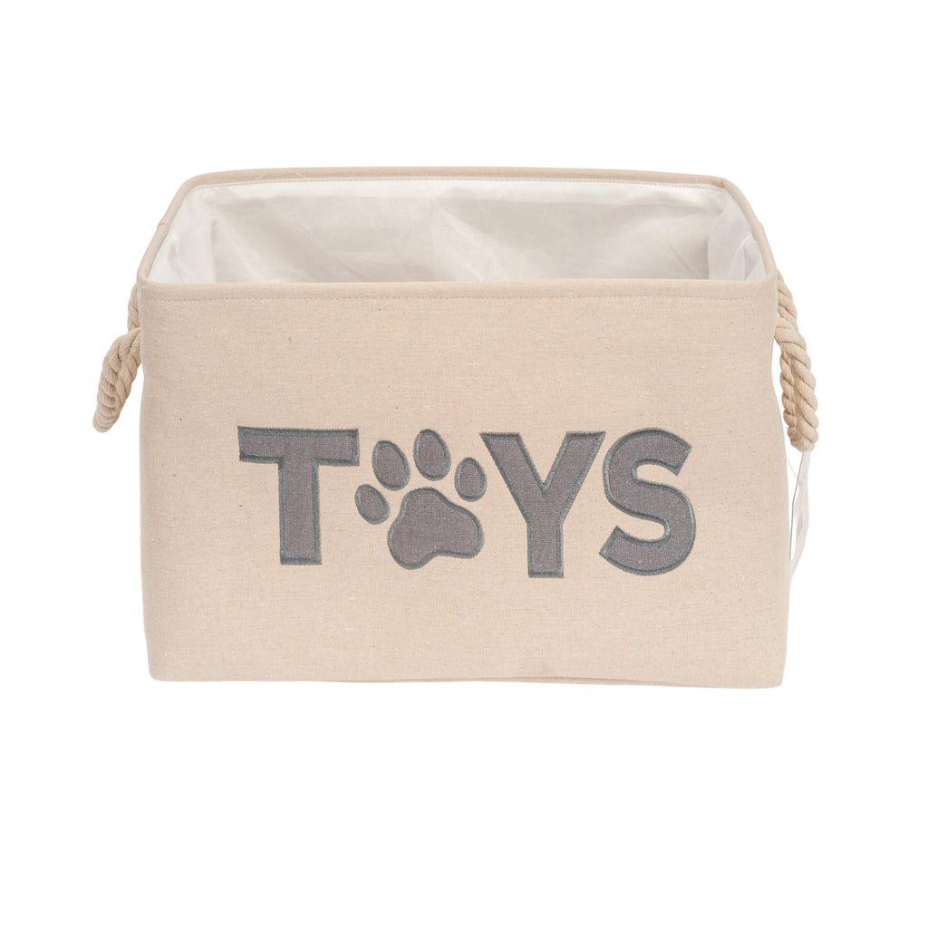 Country Living Foldable Fabric Pet Toy Storage Bin - Convenient Organizer for Pet Accessories