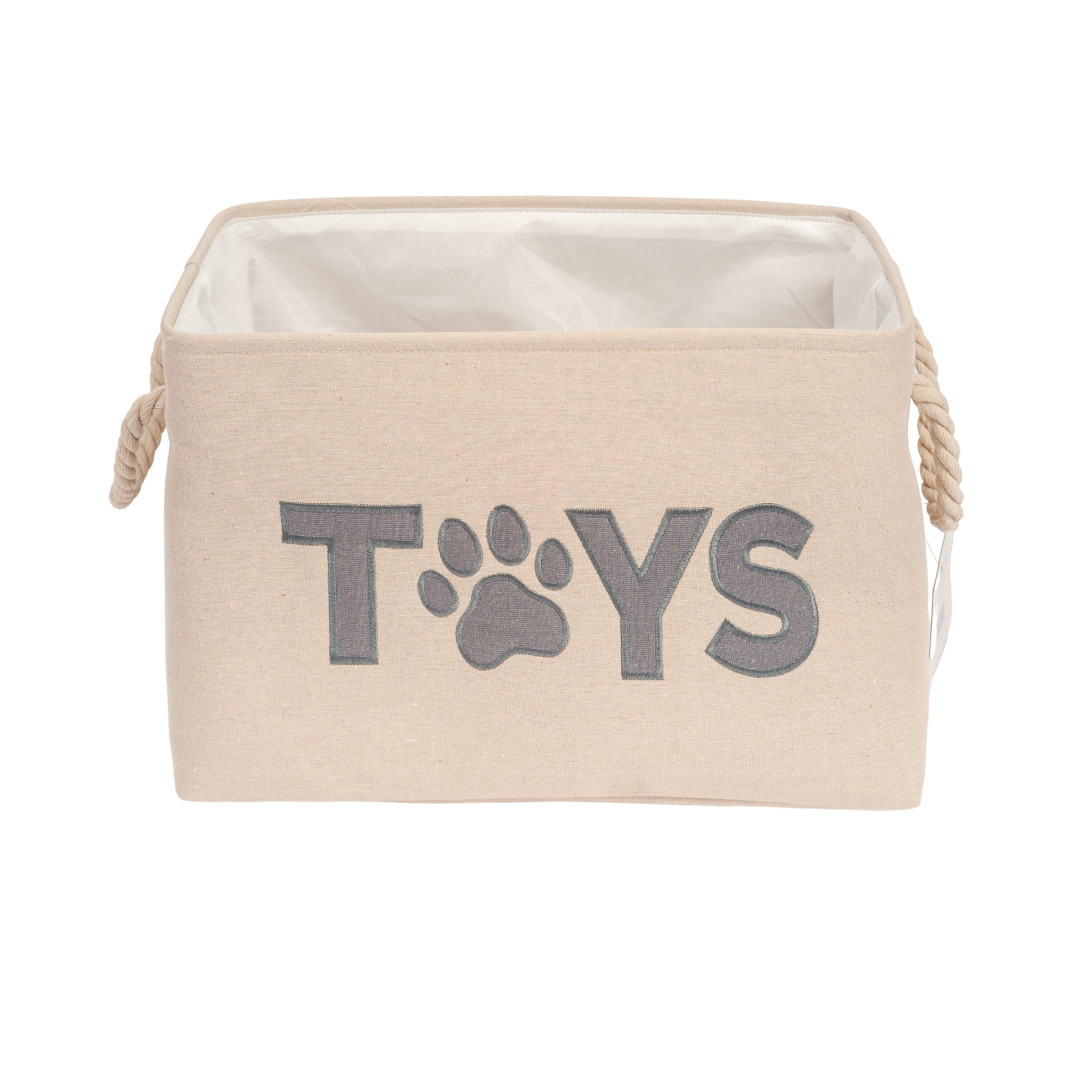 Country Living Foldable Fabric Pet Toy Storage Bin - Convenient Organizer for Pet Accessories