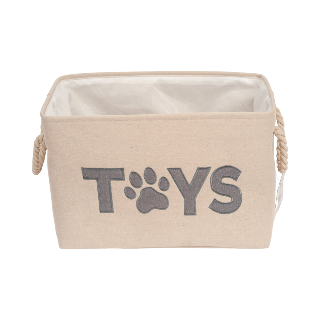 Country Living Foldable Fabric Pet Toy Storage Bin - Convenient Organizer for Pet Accessories