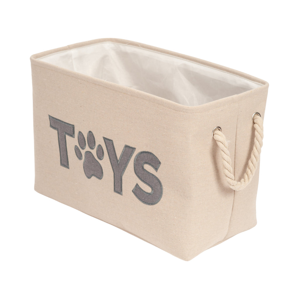 Country Living Foldable Fabric Pet Toy Storage Bin - Convenient Organizer for Pet Accessories
