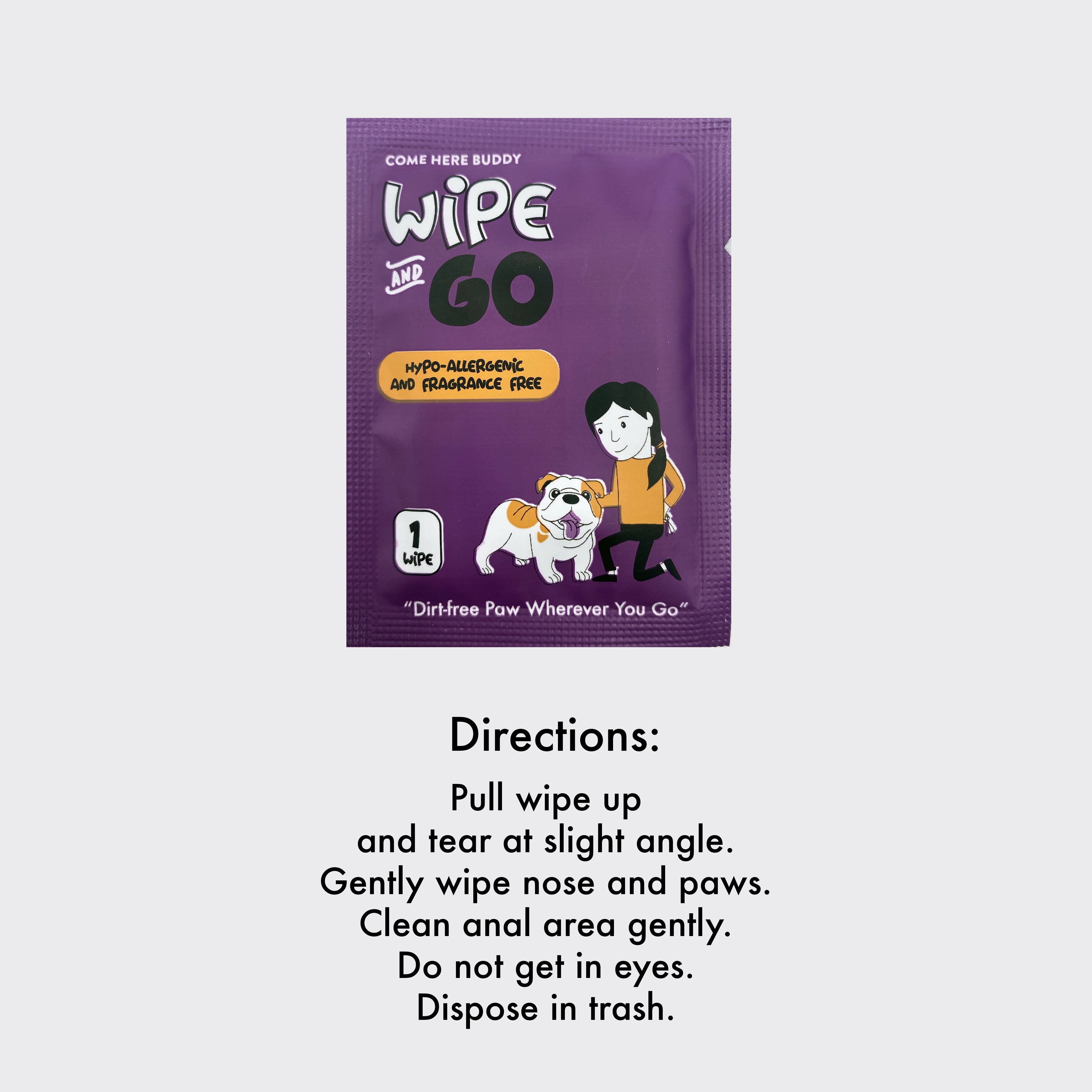 Come Here Buddy Wipe and Go Pet Wipes