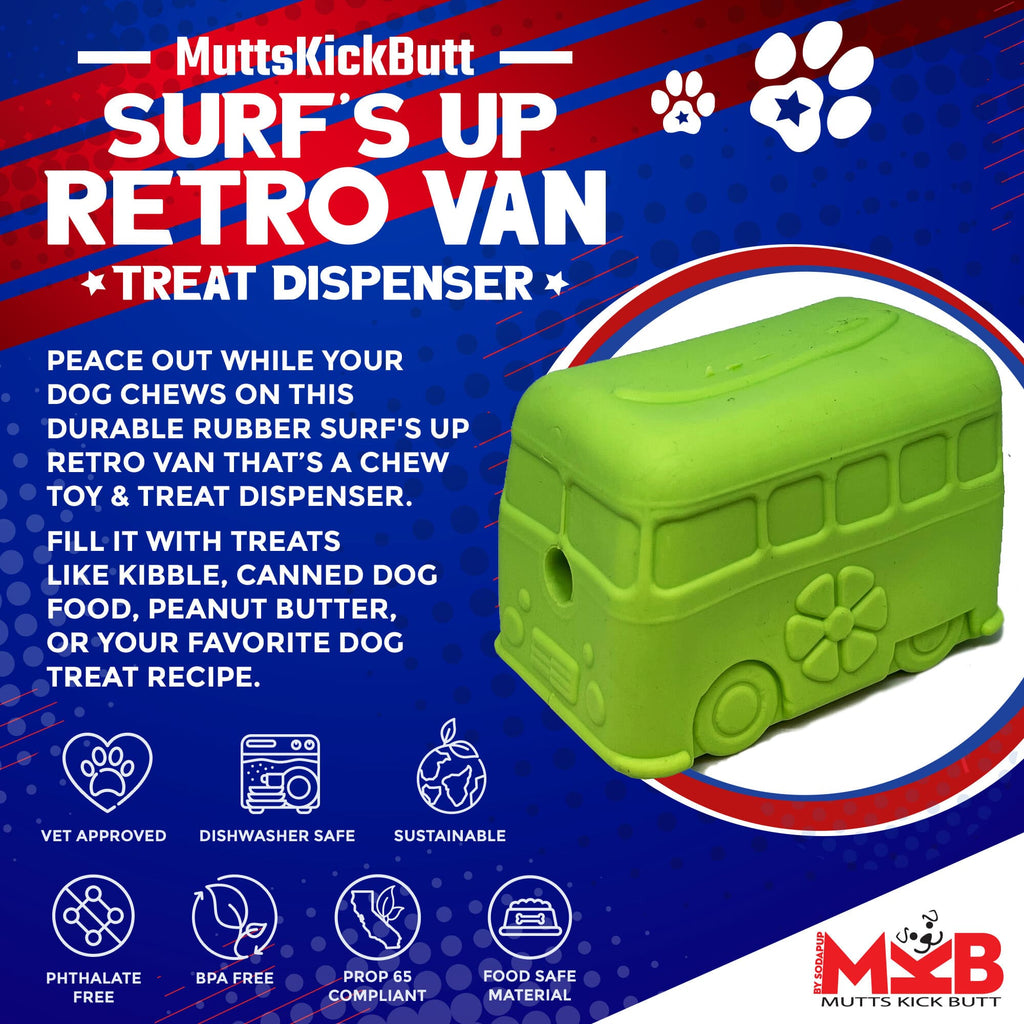 SodaPup® Surf's Up! Retro Van | Durable Rubber Chew & Treat Dispenser