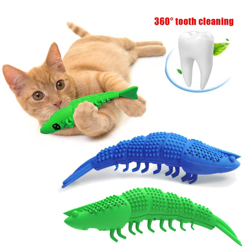 New Catnip Toys For Cats 360 Degree Teeth Cleaning Accessories Pet Toy Interactive Rubber Toothbrush Chew