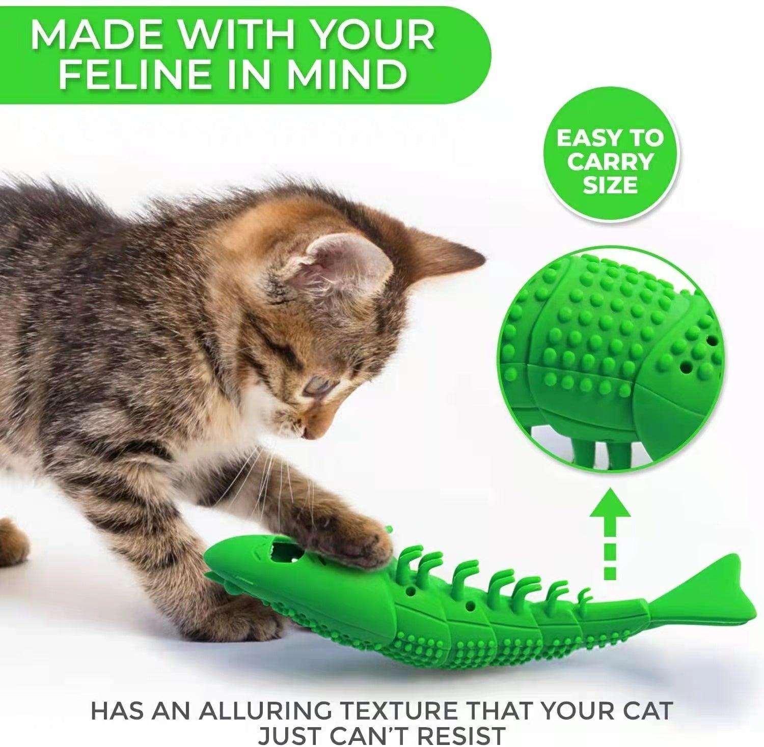 New Catnip Toys For Cats 360 Degree Teeth Cleaning Accessories Pet Toy Interactive Rubber Toothbrush Chew