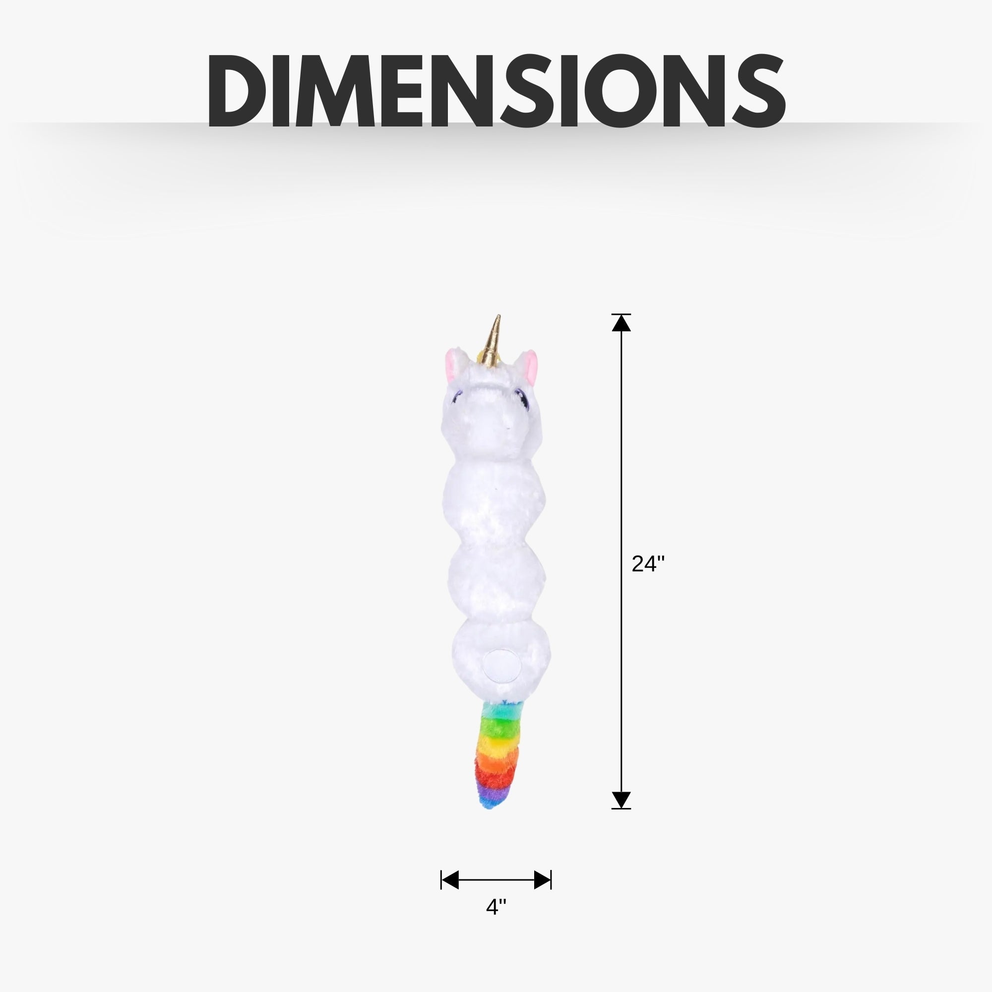 Colorful Unicorn Magical Creature Plush Dog Toy – with Squeaker & Crinkle Paper for Fun Play