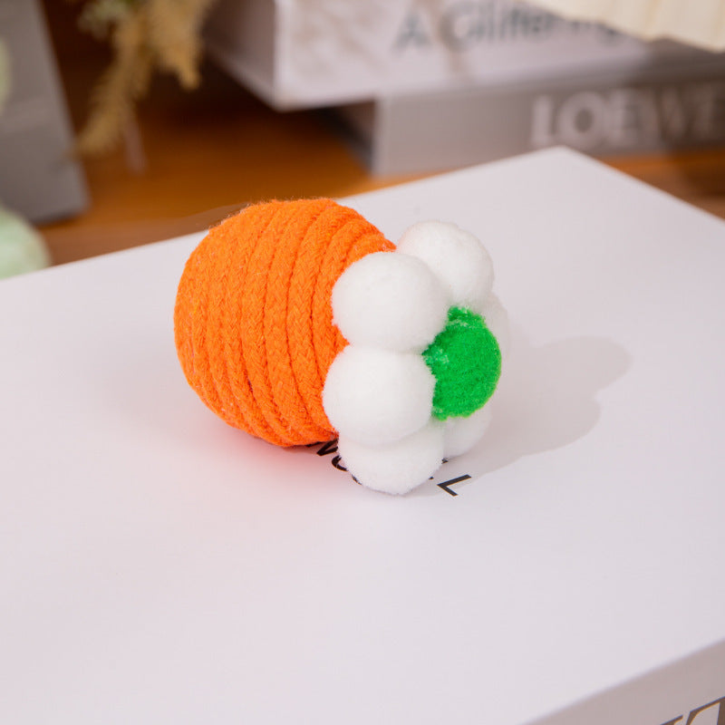 Cat Flower Cotton Rope For Teeth And Claw Grinding