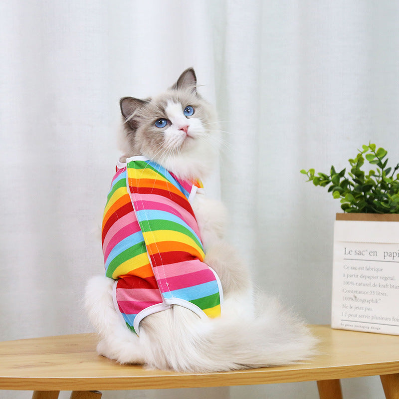 Cat Recovery Suit After Surgery - Breathable Anti-Lick Cat Onesie