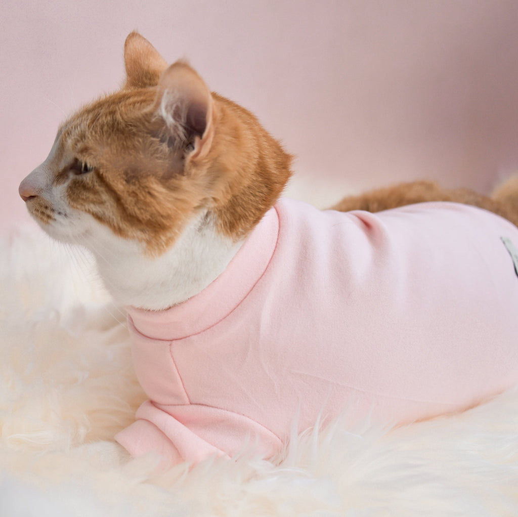 Fur Elise Mock Neck Shirt - Blush