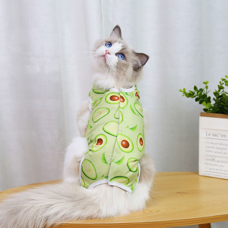 Cat Recovery Suit After Surgery - Breathable Anti-Lick Cat Onesie