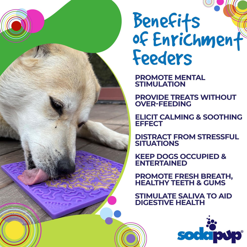 SodaPup® Bones eMat - Enrichment Lick Mat for Dogs and Cats